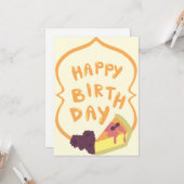 Blueberry Cheesecake Happy Birthday Karte (Vorderseite/Rückseite Beispiel)