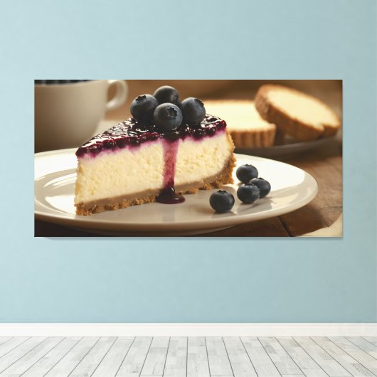 Blueberry Cheesecake Leinwanddruck (Insitu (Holzboden))