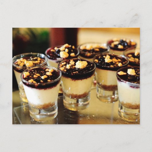 Blueberry Cheesecake Shots Postkarte (Vorderseite)
