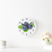 Blueberry Clock Runde Wanduhr (Zuhause)