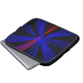 Blueberry Color Abstract Geometric Electronics Bag Laptopschutzhülle (Vorne Knopf)
