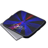 Blueberry Color Abstract Geometric Electronics Bag Laptopschutzhülle (Vorne Knopf)