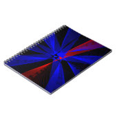 Blueberry Color Abstract Geometric Spiral Notebook Notizblock (Linke Seite)