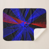 Blueberry Color Abstract Sherpa Blanket Sherpadecke (Vorderseite (Horizontal))