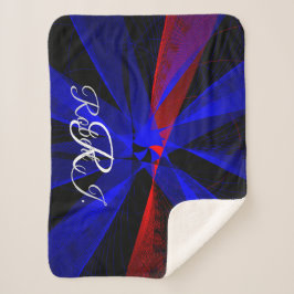 Blueberry Color Abstract Sherpa Blanket Sherpadecke