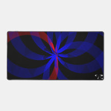 Blueberry Color Accent Geometric Gaming Mouse Pad
