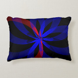 Blueberry Color Center Accent Geometric Pillow Dekokissen