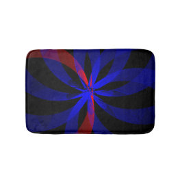 Blueberry Color Center Geometric Accent Bath Mat Badematte