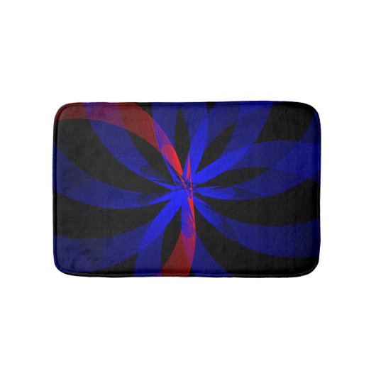 Blueberry Color Center Geometric Accent Bath Mat Badematte (Vorderseite)