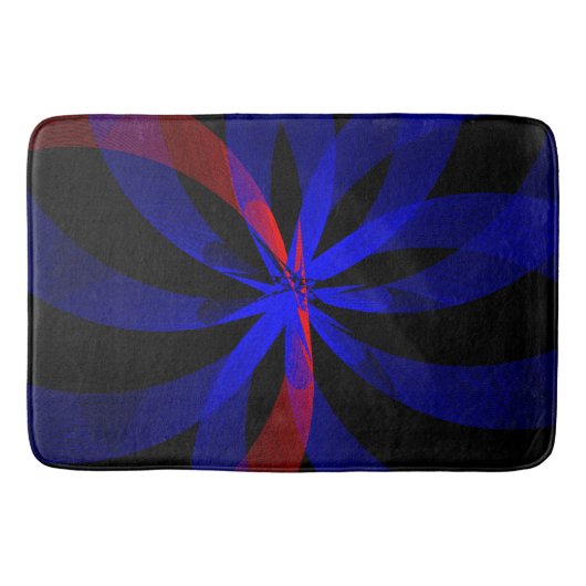 Blueberry Color Center Geometric Accent Bath Mat Badematte (Vorderseite)