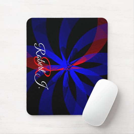 Blueberry Color Center Geometric Accent Mouse Pad Mousepad (Mit Mouse)