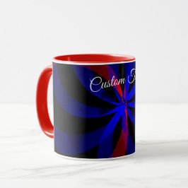 Blueberry Color Center Geometric Coffee Mug Tasse
