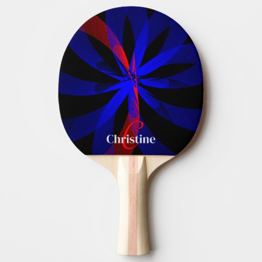Blueberry Color Center Geometric Ping Pong Paddle Tischtennis Schläger (Vorderseite)