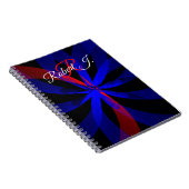 Blueberry Color Center Geometric Spiral Notebook Notizblock (Rechte Seite)