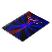 Blueberry Color Center Geometric Spiral Notebook Notizblock (Linke Seite)