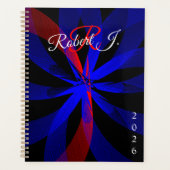 Blueberry Color Center Geometric Spiral Planner Planer (Vorderseite)