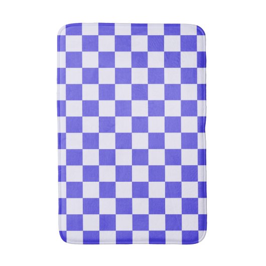 Blueberry cream checkered pattern badematte (Vorderseite Vertikal)