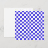 Blueberry cream checkered pattern dankeskarte (Vorne/Hinten)