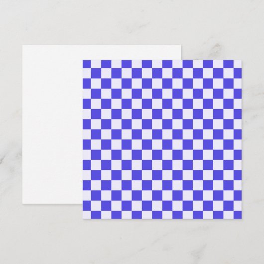 Blueberry cream checkered pattern dankeskarte (Vorne/Hinten)