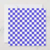 Blueberry cream checkered pattern dankeskarte (Vorderseite)