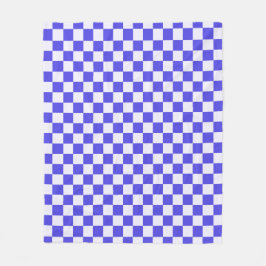 Blueberry cream checkered pattern fleecedecke