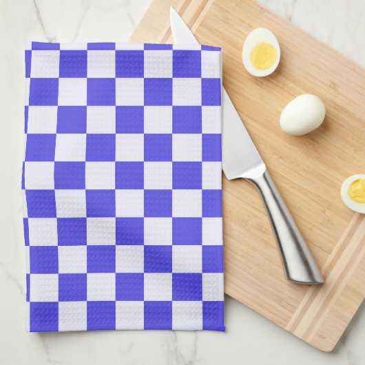 Blueberry cream checkered pattern geschirrtuch (Viertel Falte)
