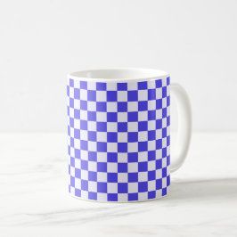 Blueberry cream checkered pattern kaffeetasse