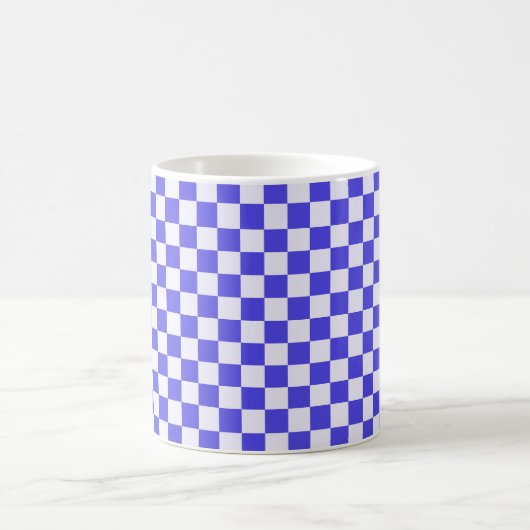 Blueberry cream checkered pattern kaffeetasse (Mittel)