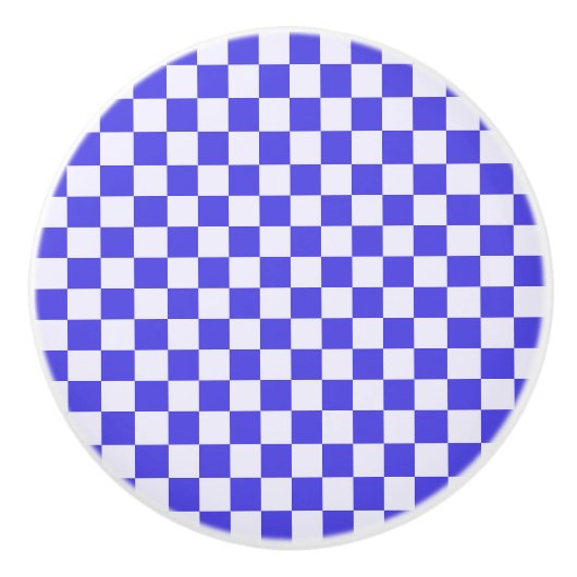 Blueberry cream checkered pattern keramikknauf (Vorderseite)
