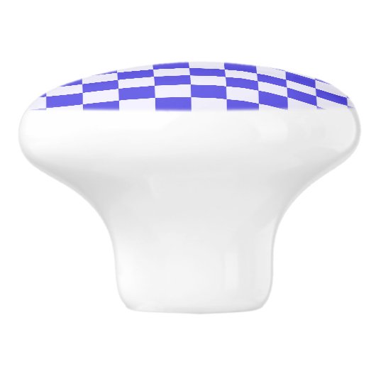 Blueberry cream checkered pattern keramikknauf (Seitenansicht)