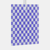 Blueberry cream checkered pattern ornament aus glas (Vorderseite Rechts)