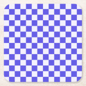 Blueberry cream checkered pattern rechteckiger pappuntersetzer (Vorderseite)