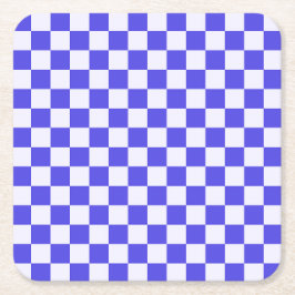 Blueberry cream checkered pattern rechteckiger pappuntersetzer