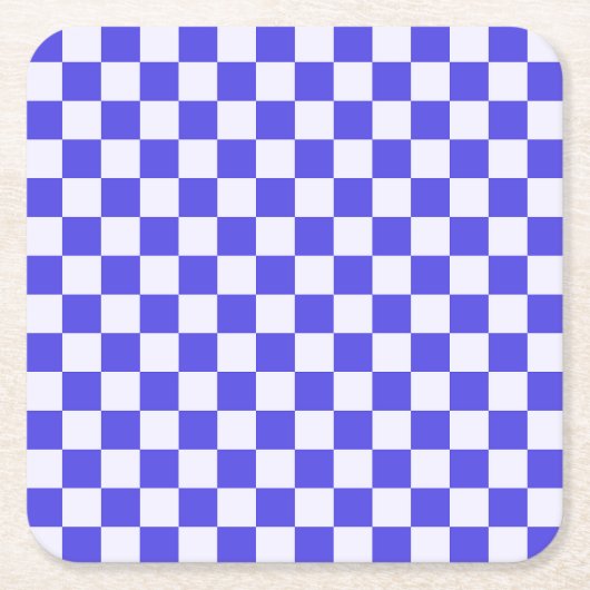 Blueberry cream checkered pattern rechteckiger pappuntersetzer (Vorderseite)