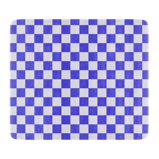 Blueberry cream checkered pattern schneidebrett (Vorderseite)