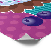 Blueberry Cupcake Canvas Print Poster (Ecke)