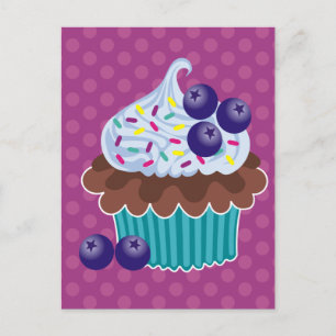 Blueberry Cupcake Postkarten