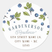 Blueberry Custom Classic Round Aufkleber (Vorderseite)