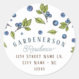 Blueberry Custom Classic Round Aufkleber
