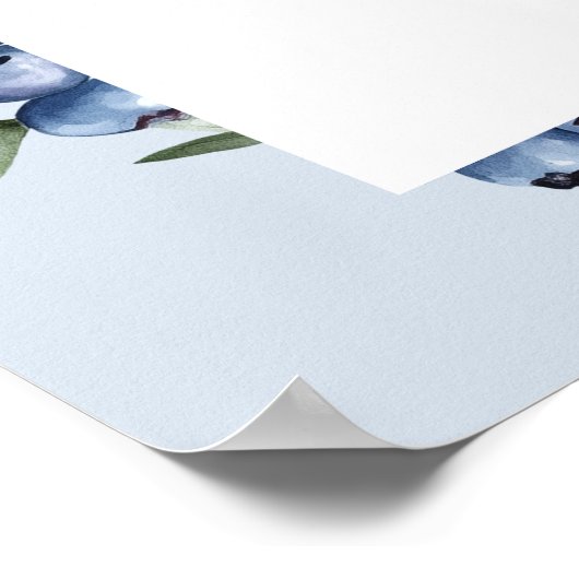 Blueberry Customized sign Poster (Ecke)