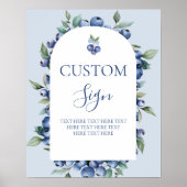 Blueberry Customized sign Poster (Vorne)