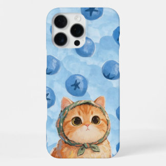 Blueberry Cute Cat Phone Case Kawaii Kitten  iPhone 16 Pro Max Hülle
