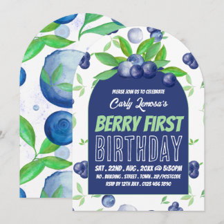 Blueberry Design, Einladung zum ersten Geburtstag 