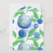 Blueberry Design, Einladung zum ersten Geburtstag (Rückseite)