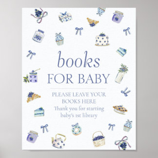 Blueberry Dessert Baby Shower Books For Baby  Poster