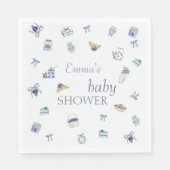 Blueberry Dessert Baby Shower Watercolor  Serviette (Vorderseite)