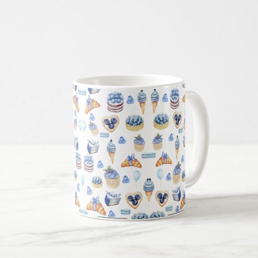 Blueberry Dessert Lover’s Kaffeetasse (VorderseiteRechts)