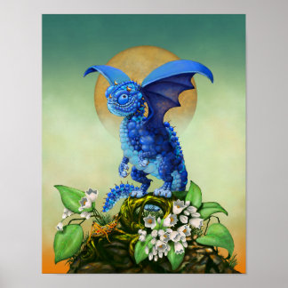 Blueberry Dragon 11x14 (4x6 und höher) Poster
