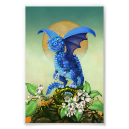 Blueberry Dragon 4x6 Print Fotodruck