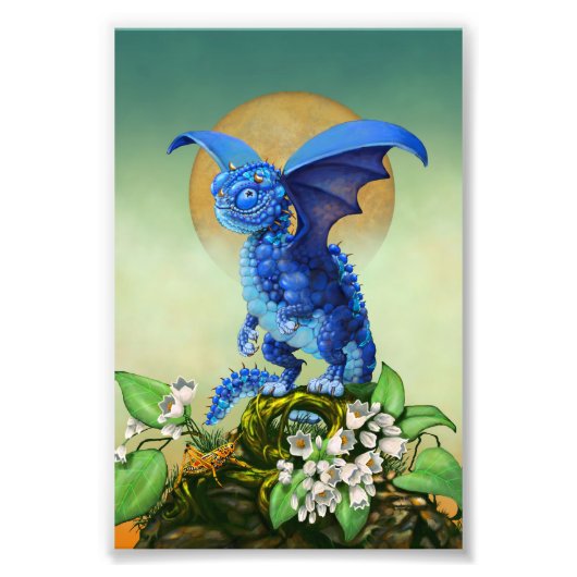Blueberry Dragon 4x6 Print Fotodruck (Vorne)